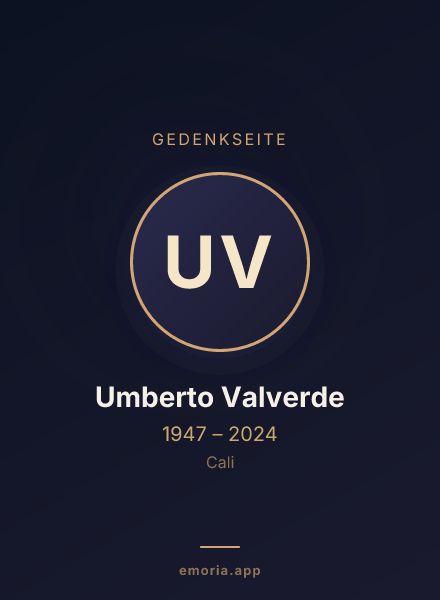 Gedenkportrait von Umberto Valverde