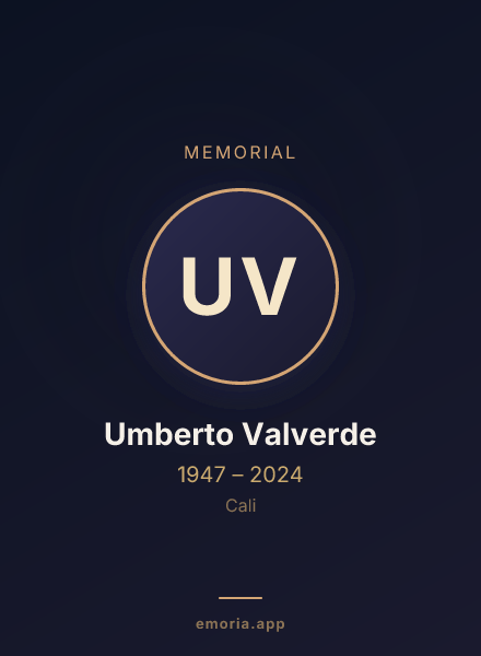 Memorial portrait of Umberto Valverde