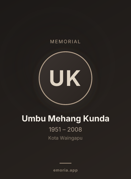Memorial portrait of Umbu Mehang Kunda