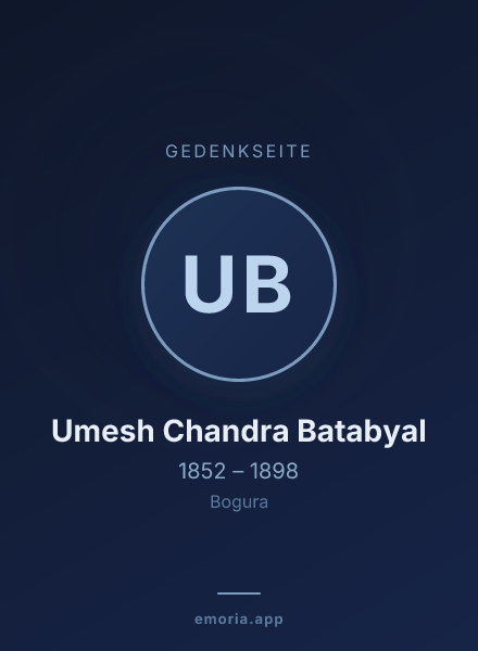 Gedenkportrait von Umesh Chandra Batabyal