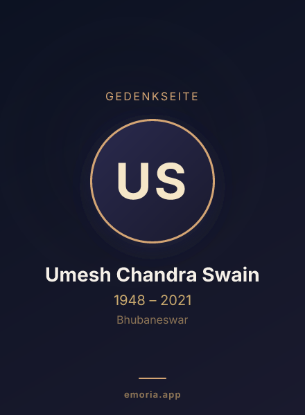 Gedenkportrait von Umesh Chandra Swain
