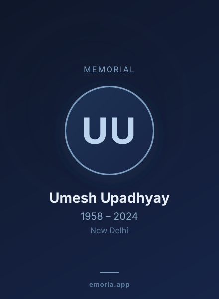 Memorial portrait of Umesh Upadhyay