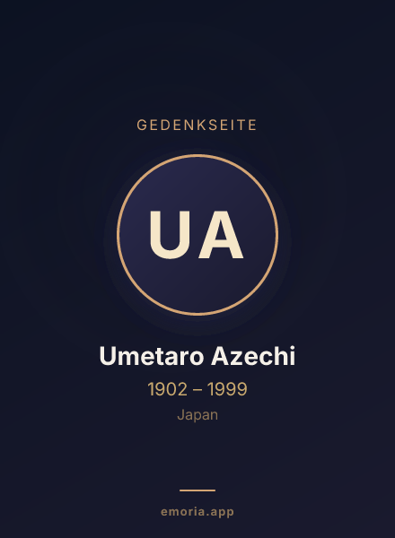 Gedenkportrait von Umetaro Azechi