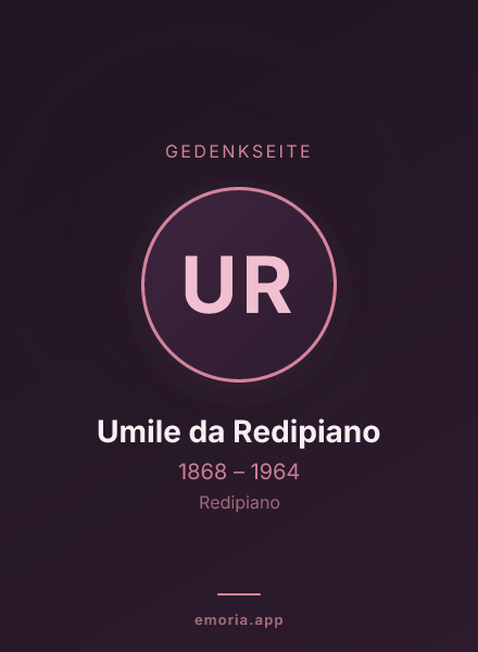 Gedenkportrait von Umile da Redipiano