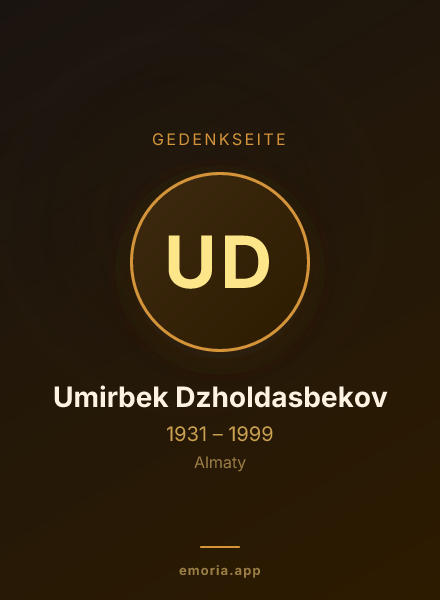 Gedenkportrait von Umirbek Dzholdasbekov