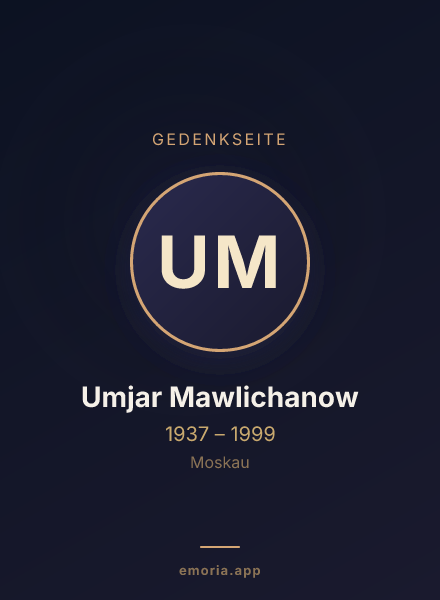 Gedenkportrait von Umjar Mawlichanow