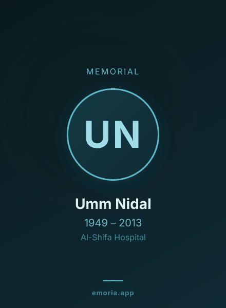 Memorial portrait of Umm Nidal