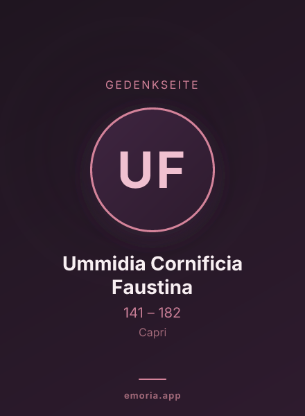 Gedenkportrait von Ummidia Cornificia Faustina