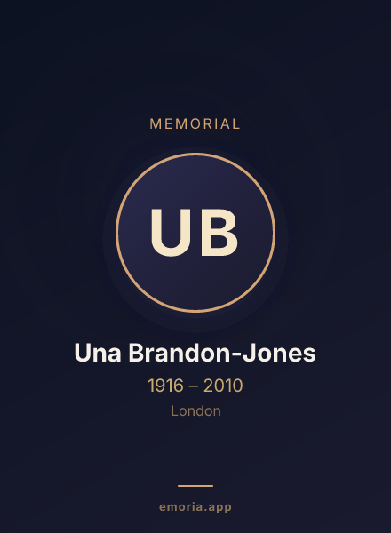 Memorial portrait of Una Brandon-Jones