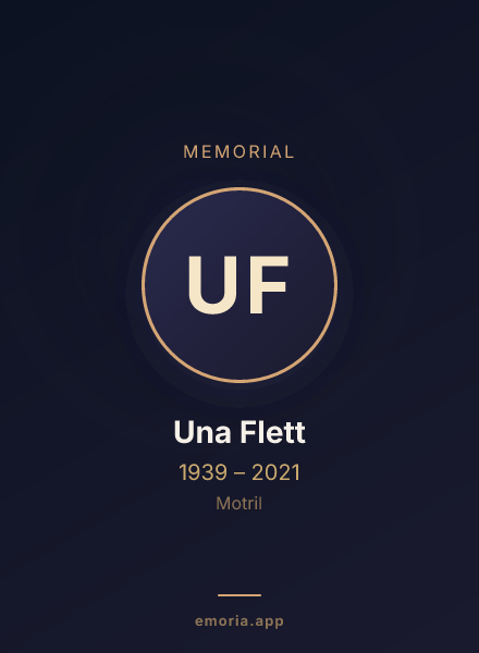 Memorial portrait of Una Flett