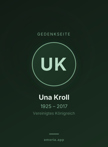 Gedenkportrait von Una Kroll