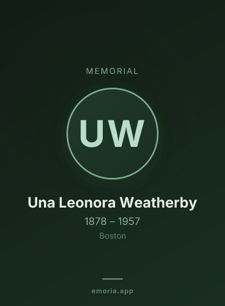 Memorial portrait of Una Leonora Weatherby