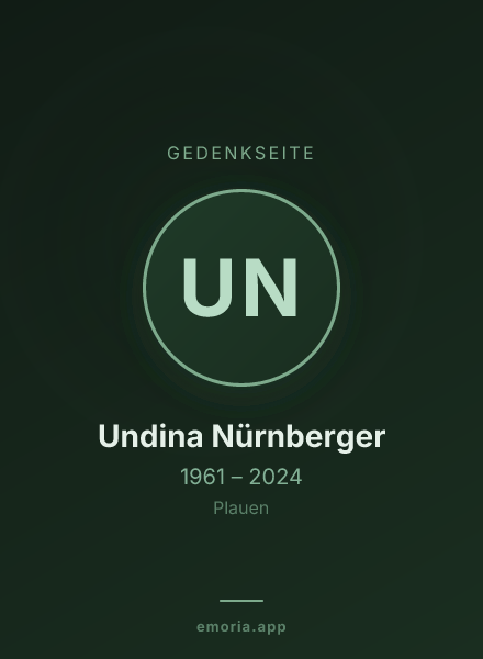 Gedenkportrait von Undina Nürnberger