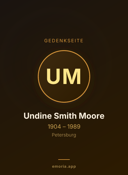 Gedenkportrait von Undine Smith Moore