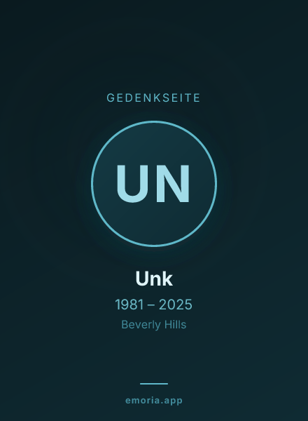 Gedenkportrait von Unk