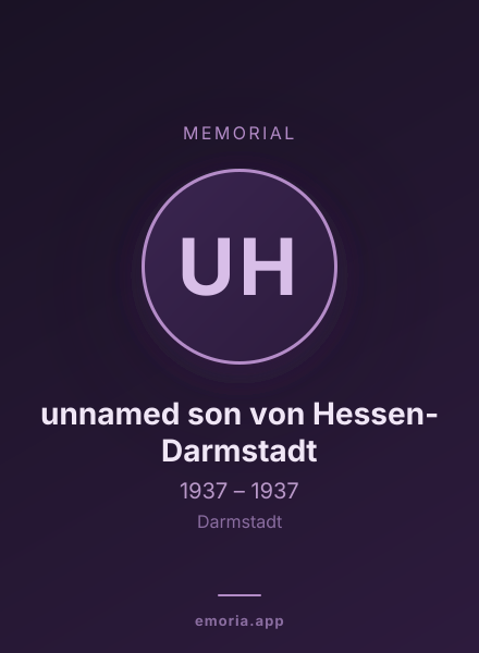 Memorial portrait of unnamed son von Hessen-Darmstadt