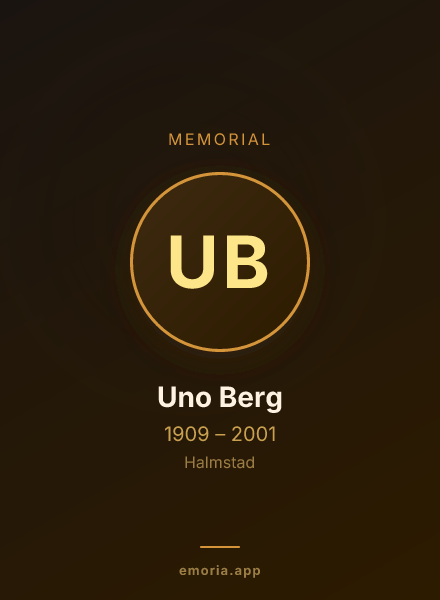 Memorial portrait of Uno Berg