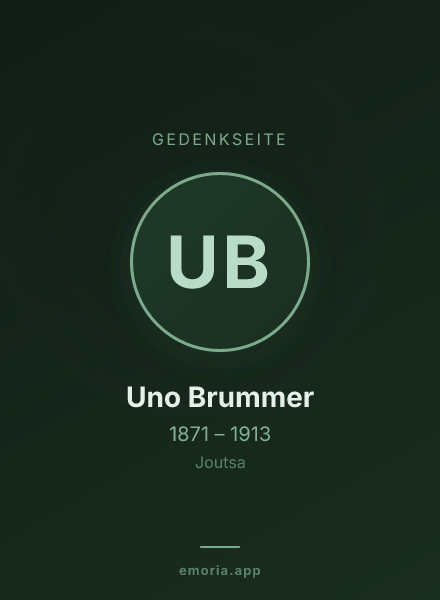 Gedenkportrait von Uno Brummer