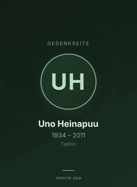 Gedenkportrait von Uno Heinapuu