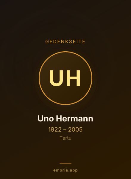 Gedenkportrait von Uno Hermann