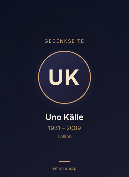 Gedenkportrait von Uno Källe