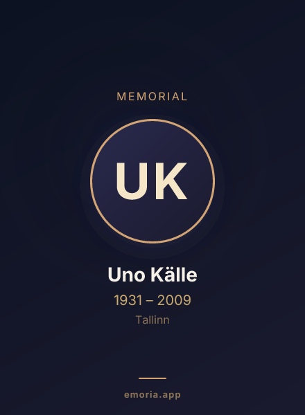 Memorial portrait of Uno Källe
