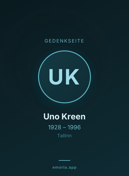 Gedenkportrait von Uno Kreen