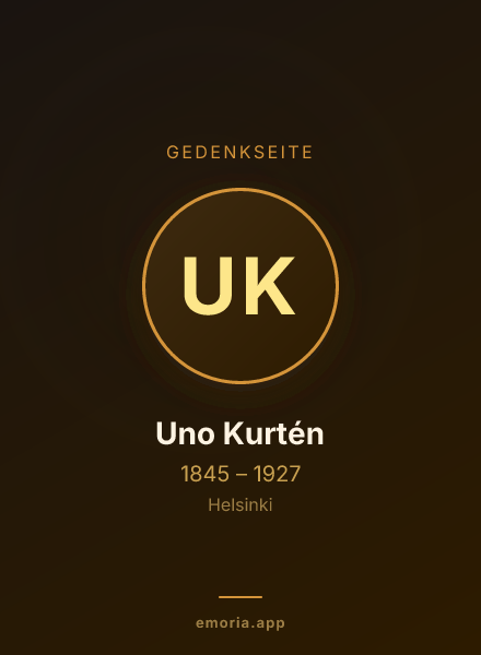 Gedenkportrait von Uno Kurtén