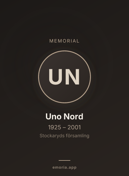 Memorial portrait of Uno Nord