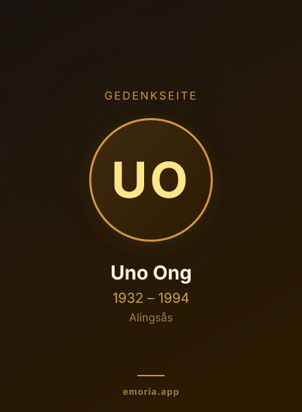 Gedenkportrait von Uno Ong