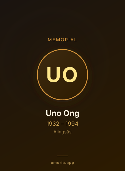 Memorial portrait of Uno Ong