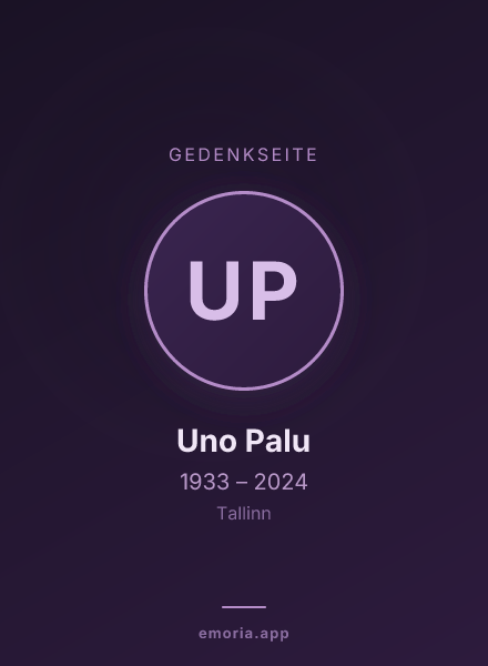Gedenkportrait von Uno Palu