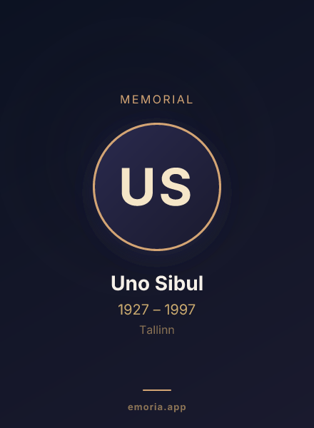 Memorial portrait of Uno Sibul