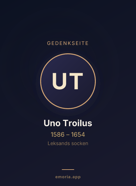 Gedenkportrait von Uno Troilus