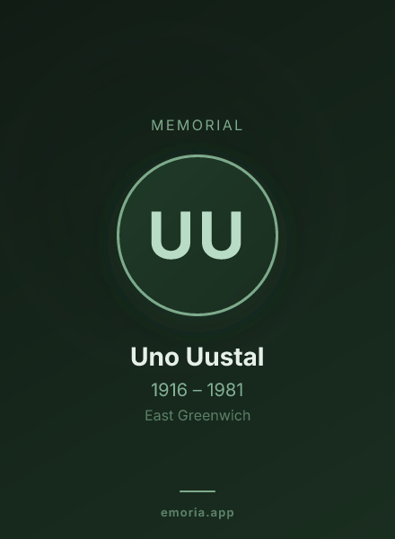 Memorial portrait of Uno Uustal