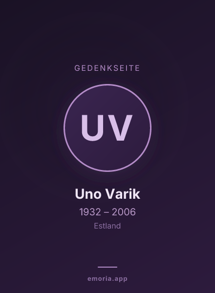 Gedenkportrait von Uno Varik