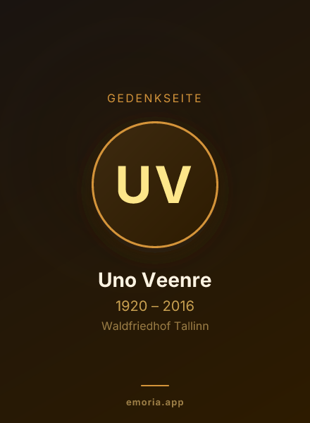 Gedenkportrait von Uno Veenre