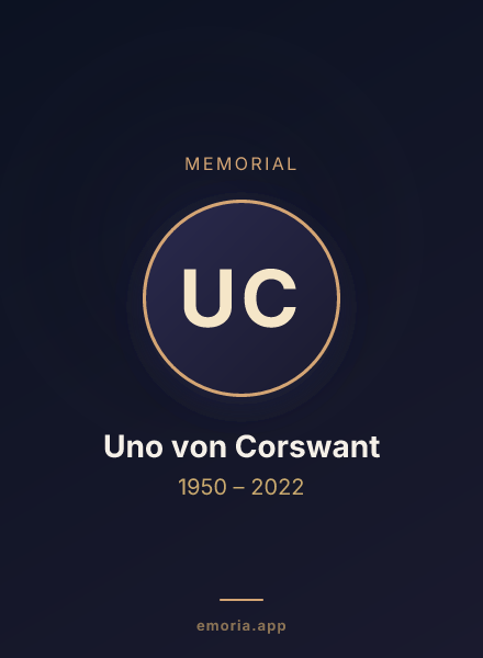 Memorial portrait of Uno von Corswant