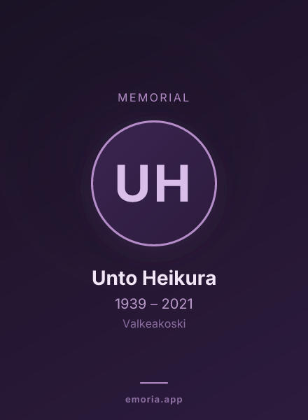 Memorial portrait of Unto Heikura