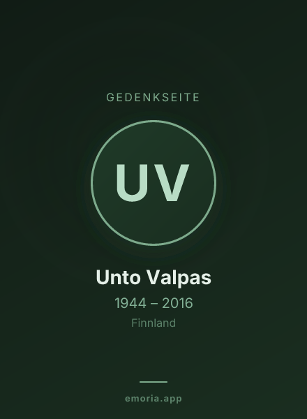 Gedenkportrait von Unto Valpas