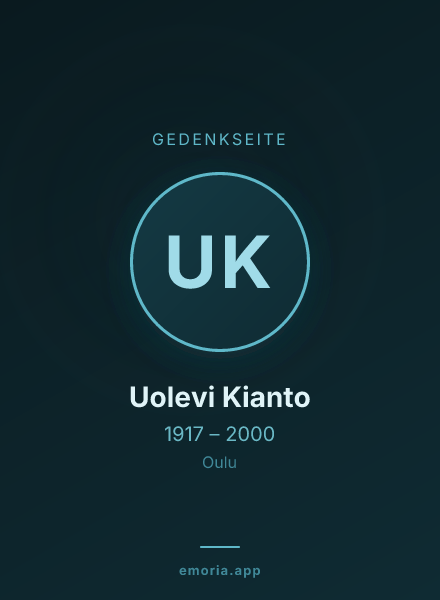 Gedenkportrait von Uolevi Kianto