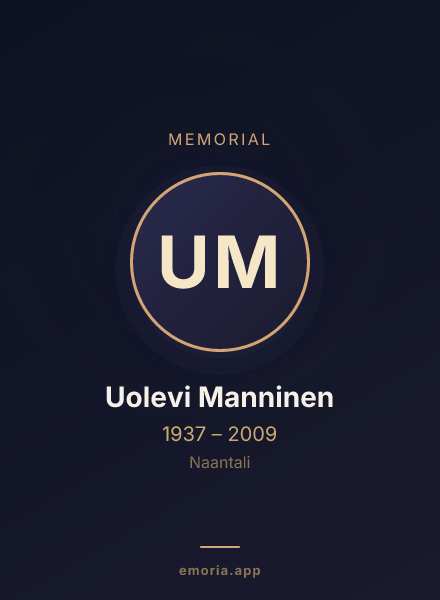 Memorial portrait of Uolevi Manninen