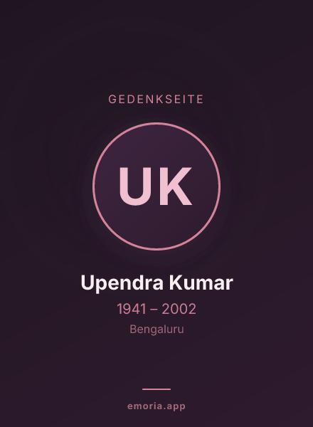 Gedenkportrait von Upendra Kumar