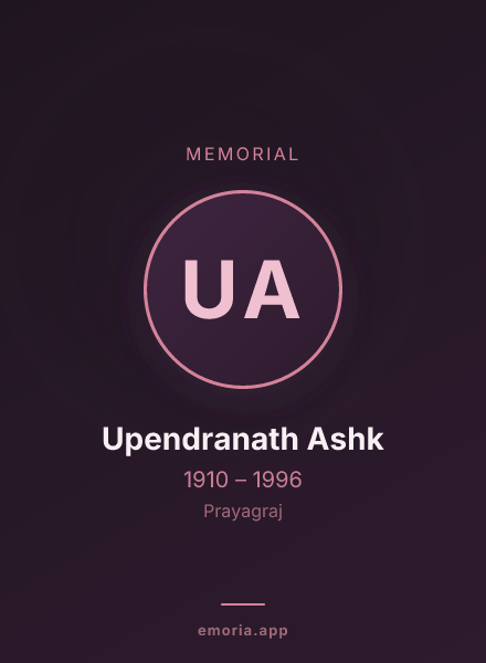 Memorial portrait of Upendranath Ashk