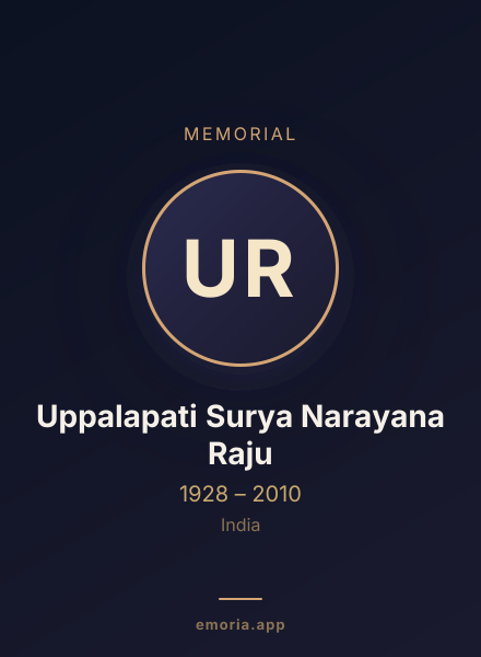 Memorial portrait of Uppalapati Surya Narayana Raju