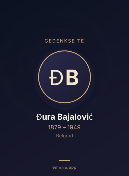 Gedenkportrait von Đura Bajalović