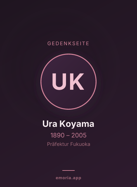 Gedenkportrait von Ura Koyama