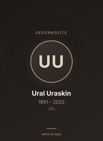 Gedenkportrait von Ural Uraskin