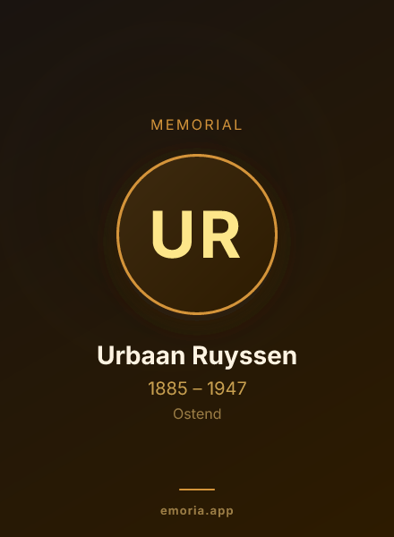 Memorial portrait of Urbaan Ruyssen