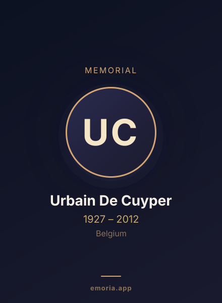 Memorial portrait of Urbain De Cuyper